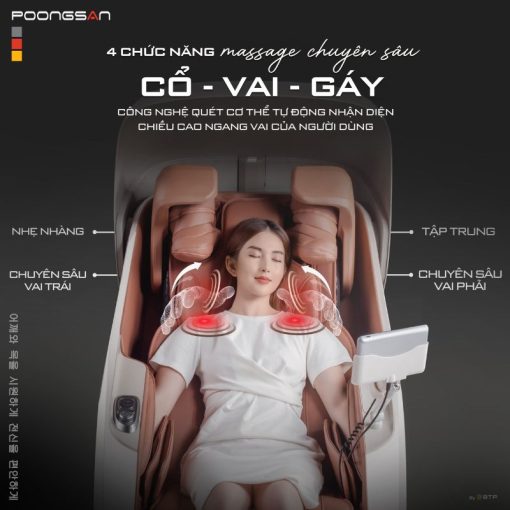 Ghế massage Poongsan MCP-906 - Ảnh 3