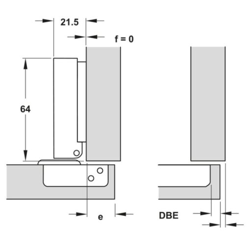 Bản lề trùm ngoài Metalla SM 110° Giảm Chấn Hafele 315.07.113 - Ảnh 4