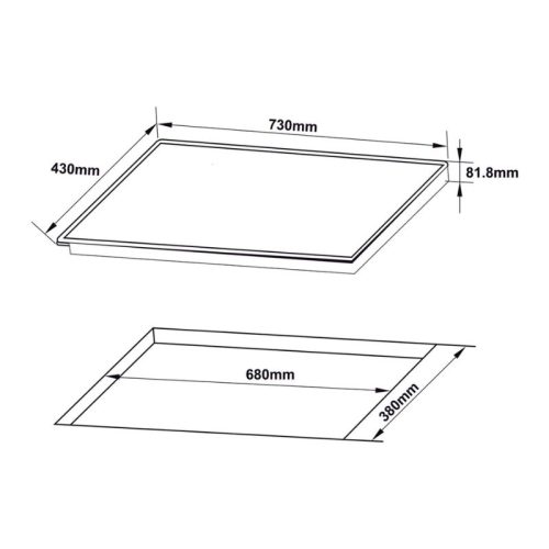 Bếp từ Hafele HC-I73242B 536.61.857 5 Kích thước bếp từ Hafele HC-I73242B 536.61.857