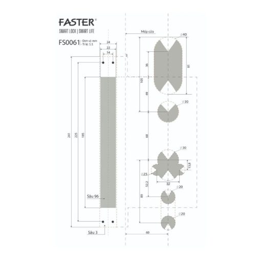 Khóa thông minh Faster FS0061MG - Ảnh 3