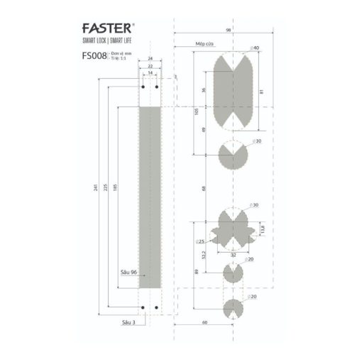 Khóa thông minh Faster FS008FD3D-BS - Ảnh 3