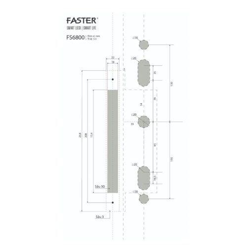 Khóa thông minh Faster FS6800 Grey - Ảnh 4