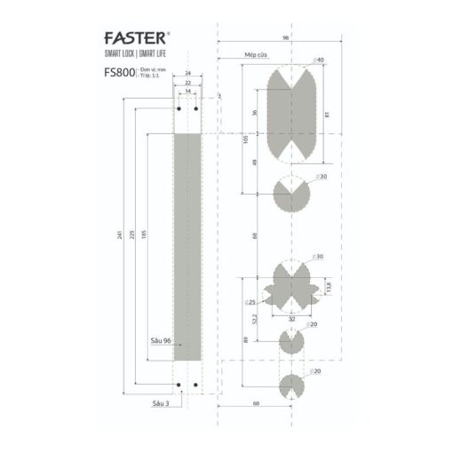Khóa thông minh Faster FS800S APP AC - Ảnh 2