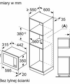 Kích thước lò vi sóng Bosch BEL620MB3