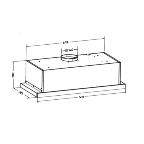 Máy hút mùi âm tủ GrandX GX H60F58B 5 kich thuoc may hut mui am tu grandx gx h60f58b
