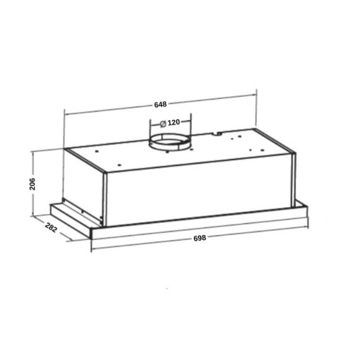 Máy hút mùi âm tủ GrandX GX H70F58B 5 kich thuoc may hut mui am tu grandx gx h70f58b