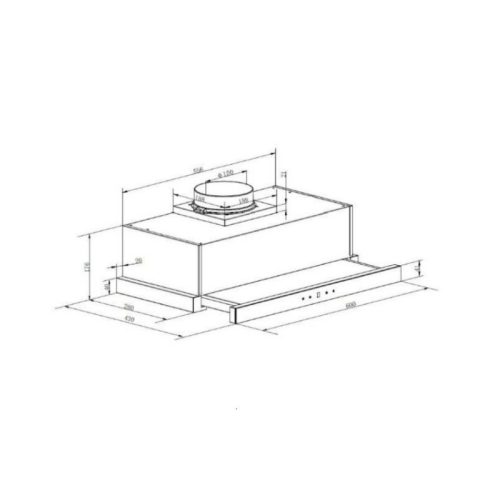 Máy hút mùi âm tủ GrandX GX H70F72B 5 kich thuoc may hut mui am tu grandx gx h70f72b