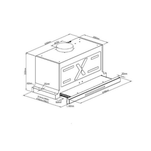 Máy hút mùi âm tủ GrandX GX H70F75B 5 kich thuoc may hut mui am tu grandx gx h70f75b