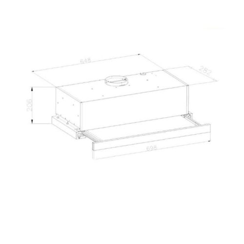 Máy hút mùi âm tủ GrandX GX H90F58B 5 kich thuoc may hut mui am tu grandx gx h90f58b