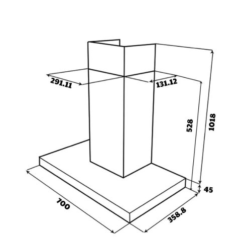 Máy hút mùi áp tường GrandX GX H70C68B 5 kich thuoc may hut mui ap tuong grandx gx h70c68b