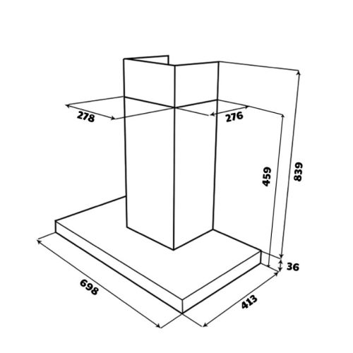 Máy hút mùi áp tường GrandX GX H70T81G 5 kich thuoc may hut mui ap tuong grandx gx h70t81g