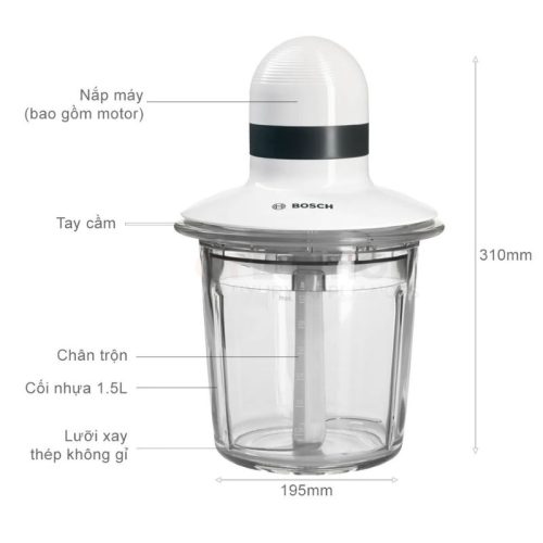 Máy xay thịt Bosch 1.5L MMR15A1 7 kich thuoc may xay thit bosch 1 5l mmr15a1