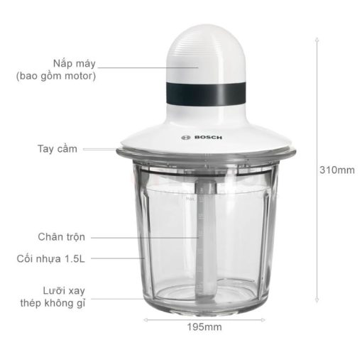 Máy xay thịt Bosch 1.5L MMR15A1 - Ảnh 3