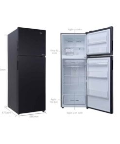 kich thuoc tu lanh 2 canh ngan da tren inverter 357 lit aqua aqr t376fa fb