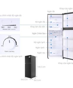 kich thuoc tu lanh aqua inverter 211 lit aqr t238fafb