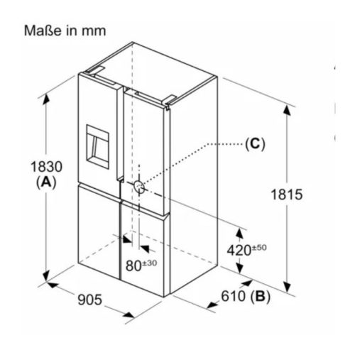Tủ lạnh Siemens KF96DPPEA 9 kich thuoc tu lanh siemens kf96dppea