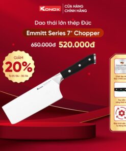 Khuyến mại dao thái lớn thép Đức Konox Emmitt Series 7″ Chopper