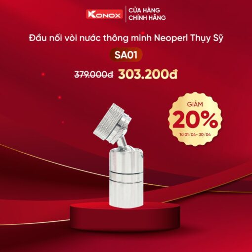Khuyến mại đầu nối vòi nước thông minh Konox SA01