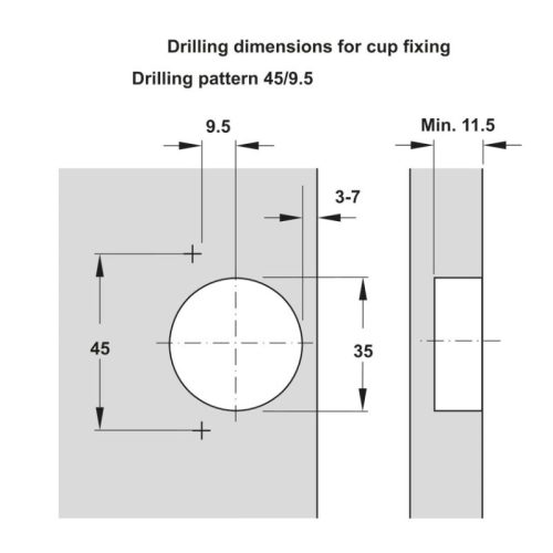 lap dat ban le trum nua metalla sm 110 giam chan hafele 315 07 114