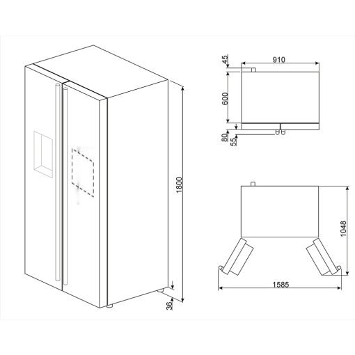 Tủ Lạnh Smeg SBS662X 535.14.999