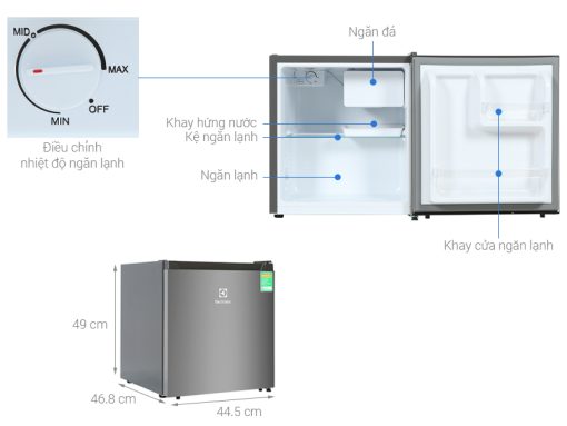 Tủ lạnh mini Electrolux 45 lít EUM0500AD-VN - Ảnh 7