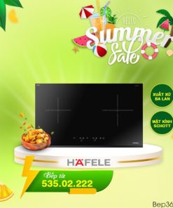 COMBO 13: Bếp từ đôi HC-IS772EA 535.02.222 + Hút mùi Hafele HH WI90B 539.81.175 + Tủ lạnh Hafele HF-SBSID 534.14.020