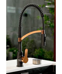 anh voi rua bat wasserwerk wk 3 black rose gold with spiral spring 700557
