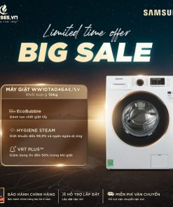 Máy Giặt Samsung Inverter 10 Kg WW10TA046AE/SV cửa trước