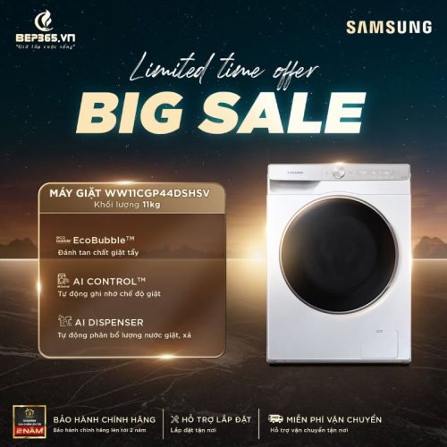 Máy Giặt Samsung Inverter 11 Kg WW11CGP44DSHSV cửa trước