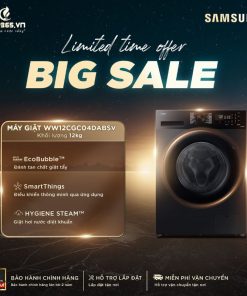 Máy Giặt Samsung Inverter 12 kg WW12CGC04DABSV cửa trước