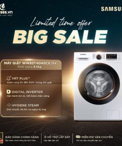 Máy Giặt Samsung Inverter 8.5 Kg WW85T4040CE/SV
