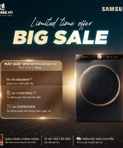 Máy Giặt Samsung Inverter AI 10 Kg WW10TP44DSB/SV cửa trước