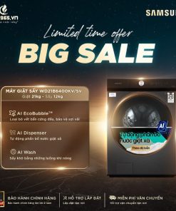 Máy Giặt Sấy Samsung Inverter Giặt 21 Kg - Sấy 12 Kg WD21B6400KV/SV