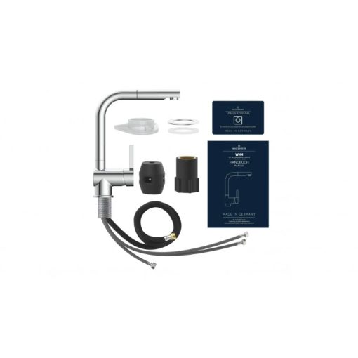 Vòi rửa bát Wasserwerk WK 4 Chrome 700410 có dây rút - Ảnh 4