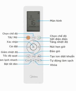 dieu khien dieu hoa 2 chieu midea inverter msafb 24hrdn8