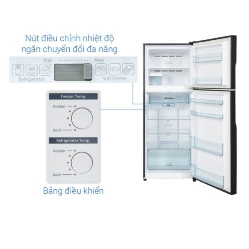 hinh anh tu lanh 2 canh inverter 366 lit hitachi fvx480pgv9 mir