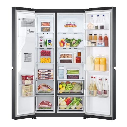 hinh anh tu lanh 2 canh side by side inverter 635 lit lg gr d257wb