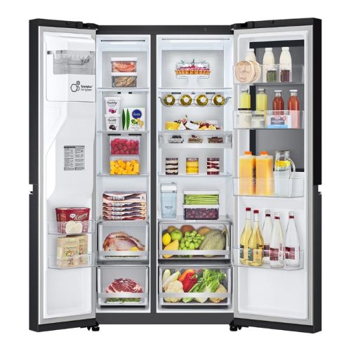 hinh anh tu lanh 2 canh side by side inverter 635 lit lg gr g257bl