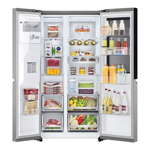 hinh anh tu lanh 2 canh side by side inverter 635 lit lg gr g257sv