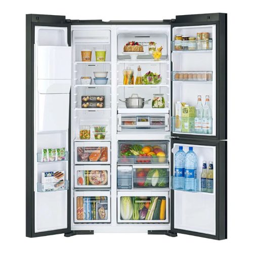 hinh anh tu lanh 3 canh side by side inverter 569 lit hitachi r mx800gvgv0 gbk