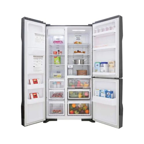 hinh anh tu lanh 3 canh side by side inverter 584 lit hitachi r fm800gpgv2 gbk