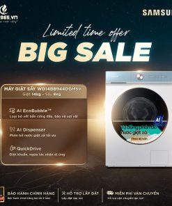 Máy Giặt Sấy Samsung Inverter Giặt 14 Kg - Sấy 8 Kg WD14BB944DGMSV