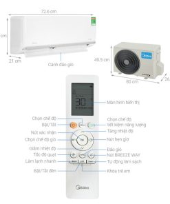 kich thuoc dieu hoa 1 chieu midea inverter msaga 10crdn8