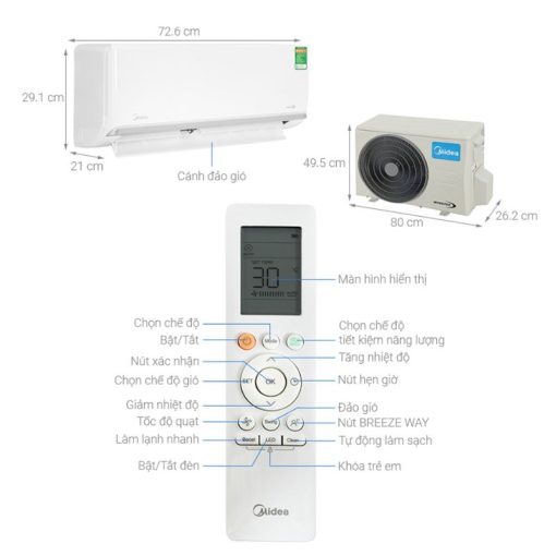 Điều hòa 1 chiều Midea Inverter MSAGA-10CRDN8 - Ảnh 4