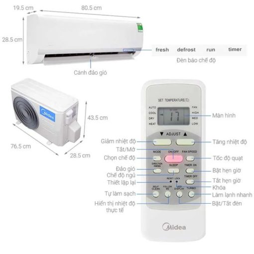 Điều hòa 1 chiều Midea MSAFII-24CRN8 - Ảnh 3