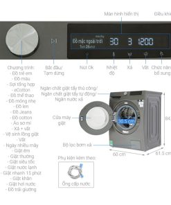kich thuoc may giat samsung inverter 9 kg ww90t634dln sv