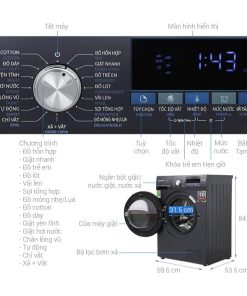 kich thuoc may giat sharp inverter 9 kg es fm90cb sb