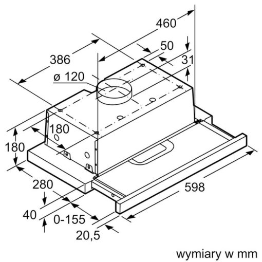 Máy hút mùi âm tủ Bosch DFT63AC50 - Ảnh 3