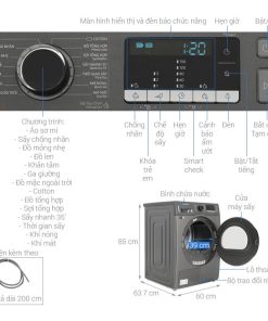 kich thuoc may say bom nhiet samsung 9 kg dv90ta240ax sv