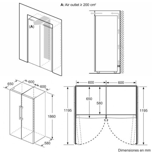 Tủ lạnh 1 cánh 242 lít Bosch GSN36VIEP 7 kich thuoc tu lanh 1 canh 242 lit bosch gsn36viep